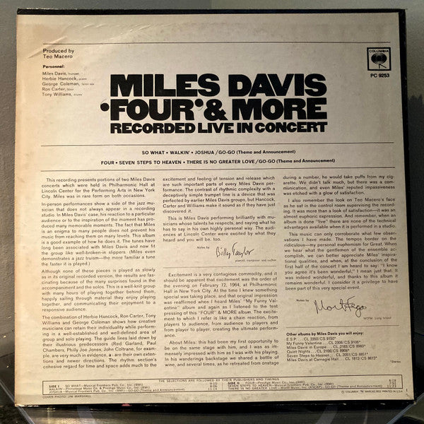 Release: 'Four' & More (Recorded Live In Concert)-Vinyl-US-1977-PC 9253, PC9253-2393592