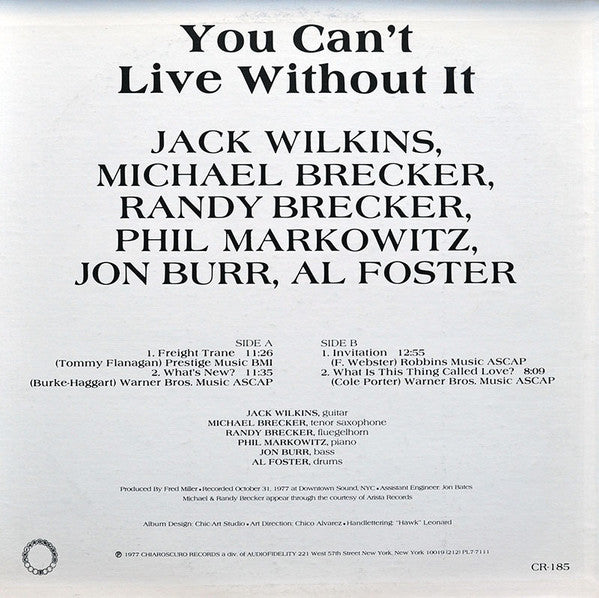 Release: You Can't Live Without It-Vinyl-US-1977-CR 185-5745728