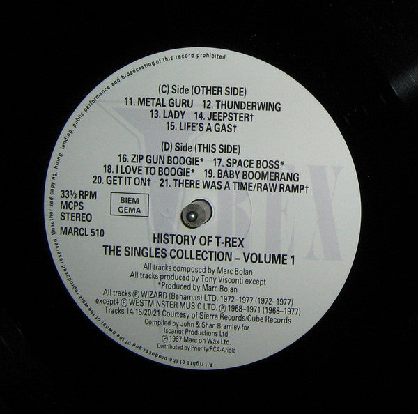 History Of T•Rex - The Singles Collection 1968-77 - Volume 1