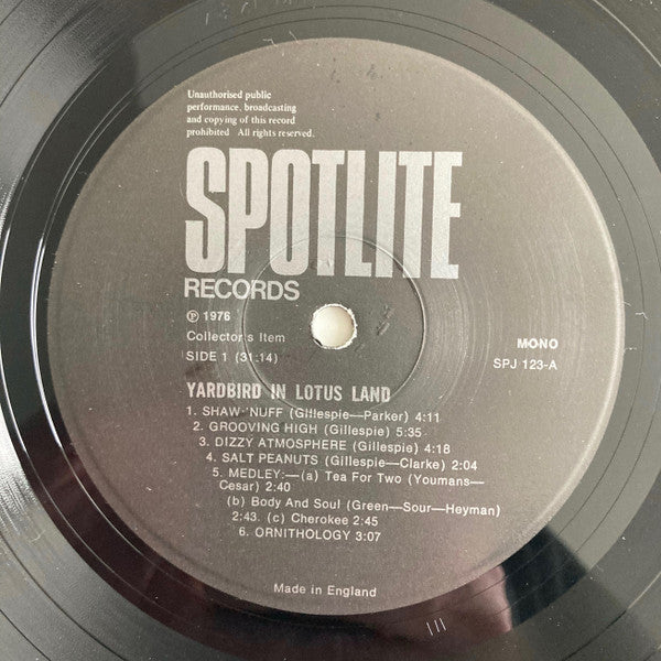 Yardbird In Lotus Land