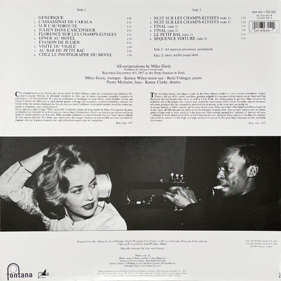Master Release: Ascenseur Pour L'Échafaud by Miles Davis