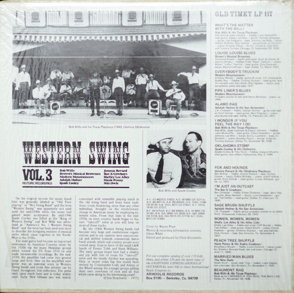 Western Swing Vol. 3 (Historic Recordings)