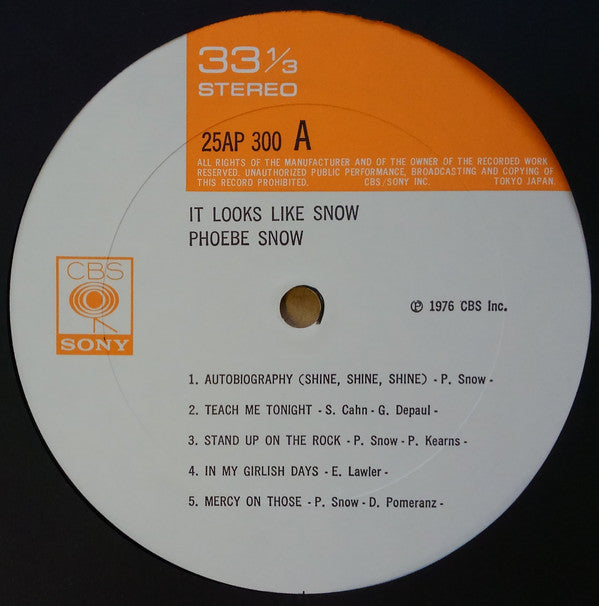 Master Release: It Looks Like Snow by Phoebe Snow