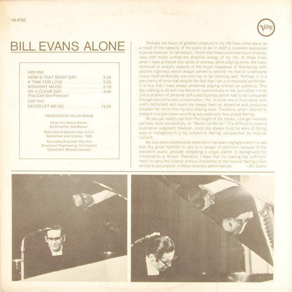 Release: Alone-Vinyl-US-1970-V6/8792, V6-8792-2325998