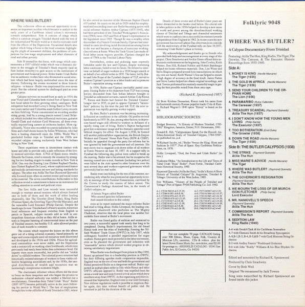 Where Was Butler? - A Calypso Documentary From Trinidad