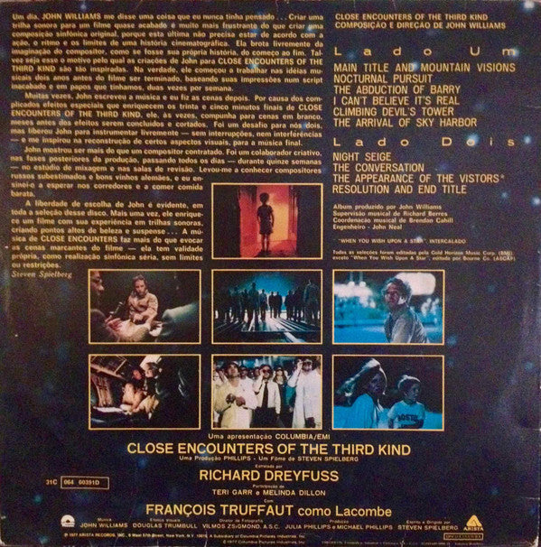 Trilha Sonora Original Do Filme "Contatos Imediatos Do Terceiro Grau" (Close Encounters Of The Third Kind)