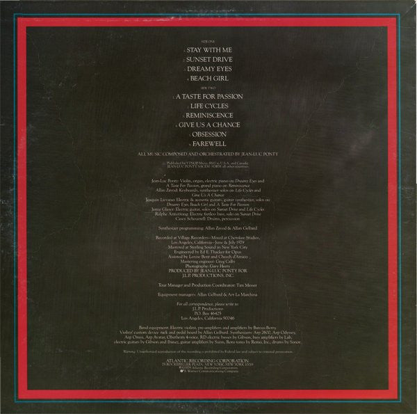 Release: A Taste For Passion-Vinyl-Japan-1979-P-10754A, SD 19253-5891130