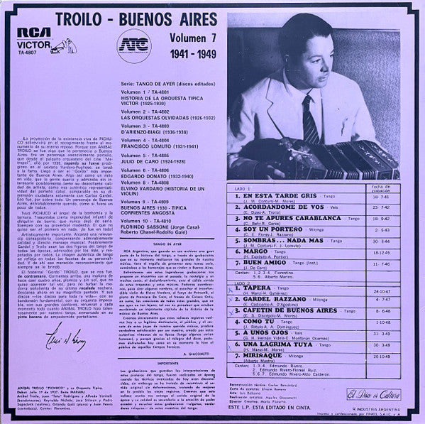 Release: Unknown Release-Vinyl-Argentina-1980-TA-4807-6905608