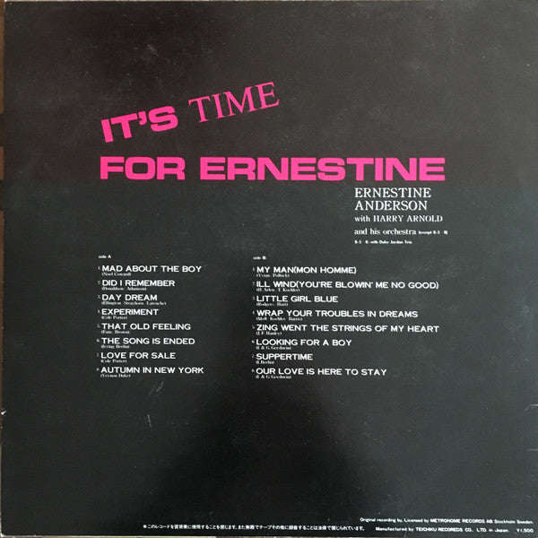 It's Time For Ernestine