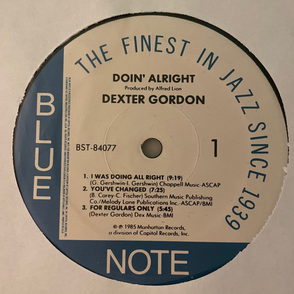 Release: Doin' Allright-Vinyl-US-1985-BST-84077-4524647
