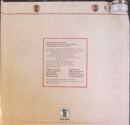 Release: Jackson Browne-Vinyl-US-1973-SD 5051-6948841