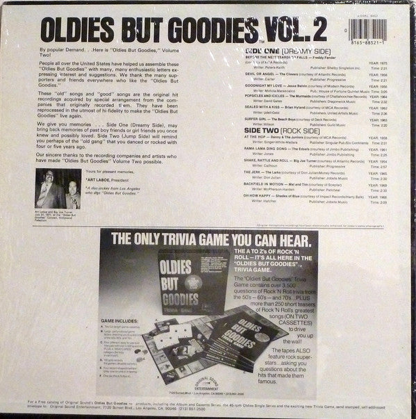 Release: Oldies But Goodies Volume II-Vinyl-US-1985-OSR-LPS-8852, a-OSR L 8852, a-OSR-LPS 8852-7039445