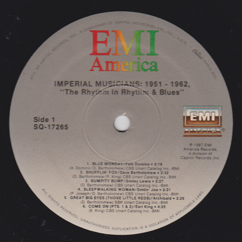 Imperial Musicians 1951-1962 "The Rhythm In Rhythm & Blue"