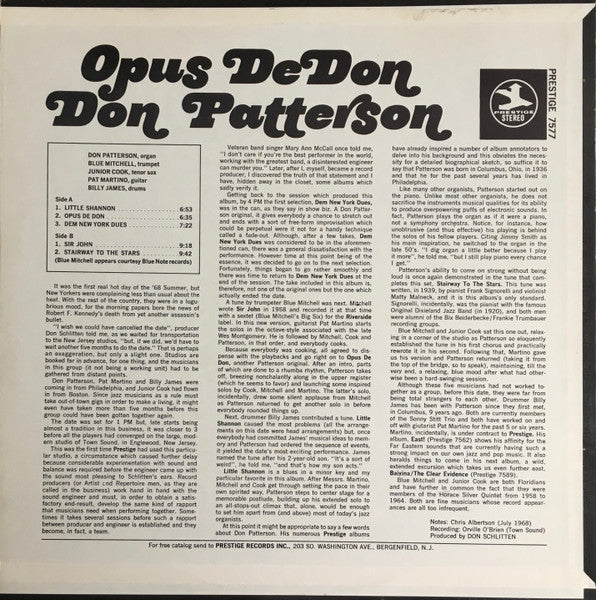 Master Release: Opus De Don by Don Patterson