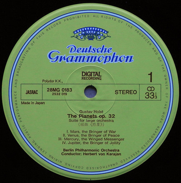 Release: The Planets-Vinyl-Japan-1981-2532 019, 28MG 0183-7741449