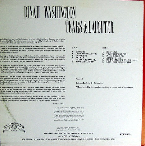 Master Release: Tears And Laughter by Dinah Washington