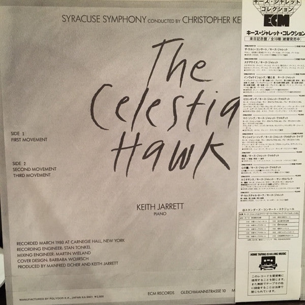 The Celestial Hawk - For Orchestra, Percussion And Piano