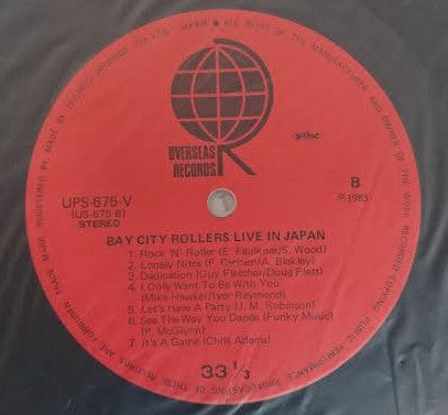 Bay City Rollers Live In Japan = ライヴ・イン・ジャパン