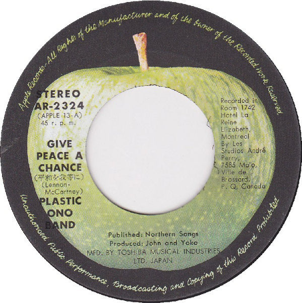 Master Release: Give Peace A Chance / Remember Love by The Plastic Ono Band