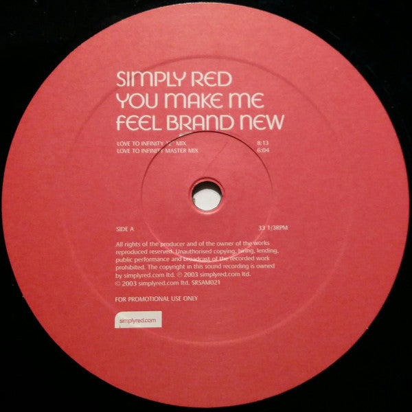 Release: You Make Me Feel Brand New-Vinyl-UK-2003-SRSAM 021-1776407