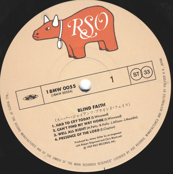 Release: Blind Faith-Vinyl-Japan-1987-18MW 0055-4454174
