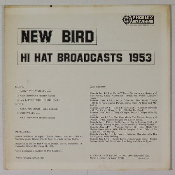 New Bird - Hi Hat Broadcasts 1953