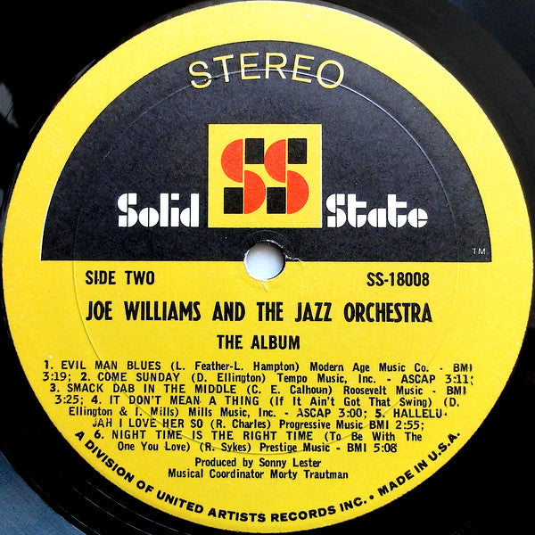 Presenting Joe Williams And Thad Jones • Mel Lewis, The Jazz Orchestra
