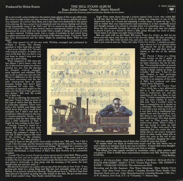 Release: The Bill Evans Album-Vinyl-US-None-C 30855-8721900
