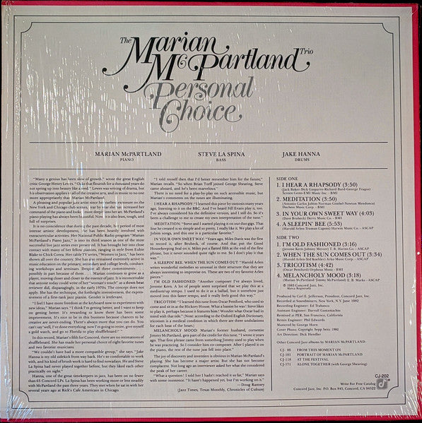 Release: Personal Choice-Vinyl-US-1983-CJ-202-4581074