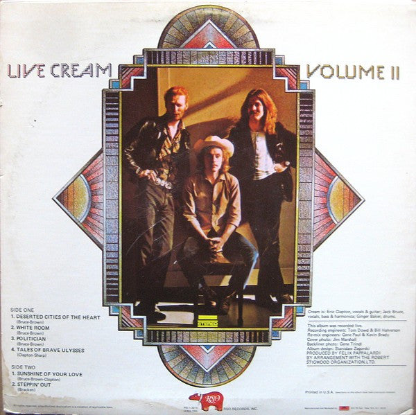 Release: Live Cream Volume II-Vinyl-US-1977-RS-1-3015-2582782