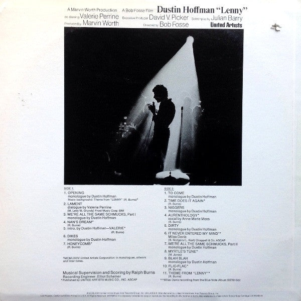 Release: Lenny (Original Motion Picture Soundtrack)-Vinyl-US-1974-UA-LA-359-H-1941800