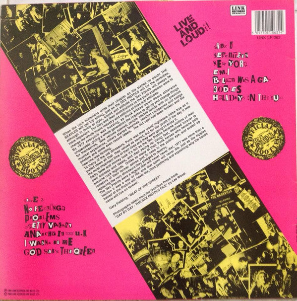 Master Release: Live And Loud!! by Sex Pistols