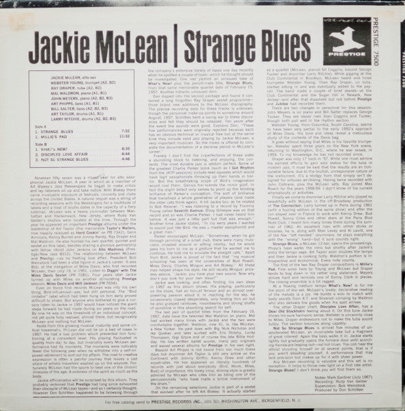 Release: Strange Blues-Vinyl-US-1972-PRT 7500, PRT-7500-3282948