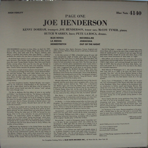 Master Release: Page One by Joe Henderson