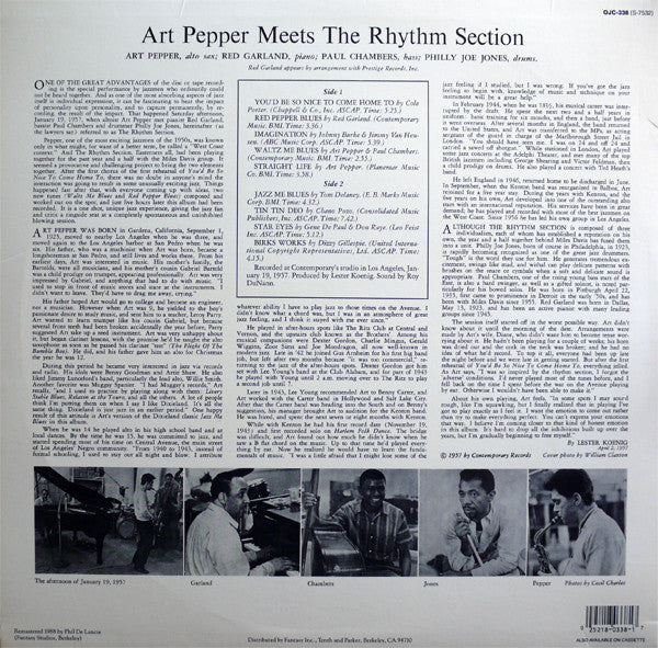 Art Pepper Meets The Rhythm Section