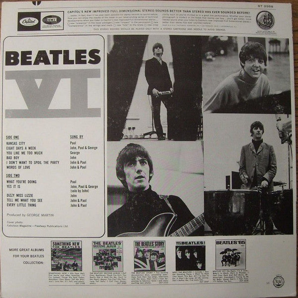 Release: Beatles VI-Vinyl-US-1971-ST 2358, ST-2358-8010365