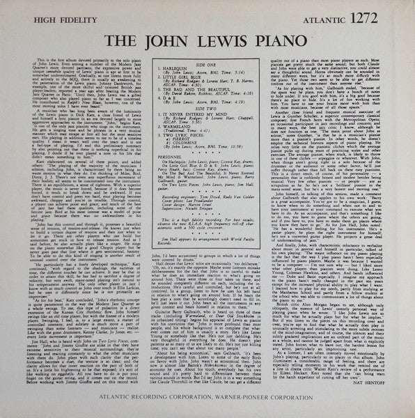 The John Lewis Piano = ジョン・ルイス・ピアノ