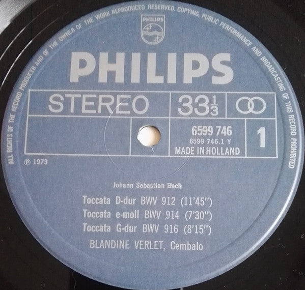 Sämtliche Toccaten = The Complete Toccatas, BWV 910-916 / Präludium (Fantasie) = Prelude (Fantasy), BWV 922 / Chromatische Fantasie Und Fugue = Chromatic Fantasy And Fugue, BWV 903