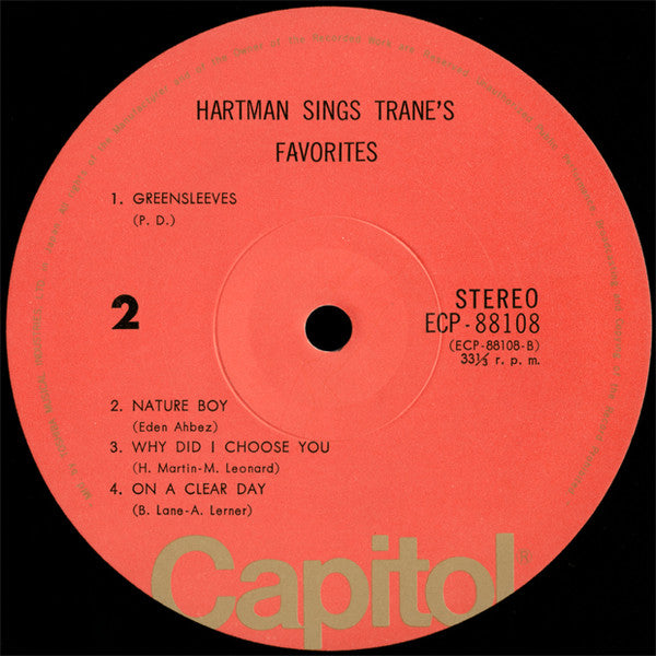 Hartman Sings Trane's Favorites