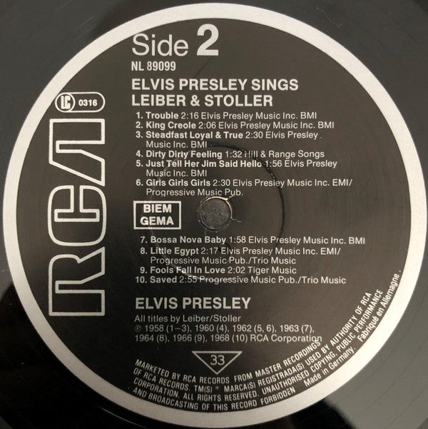 Elvis Presley Sings Leiber & Stoller