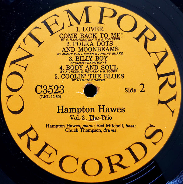 Everybody Likes Hampton Hawes, Vol. 3: The Trio