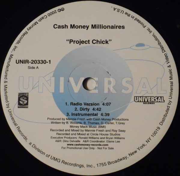 Master Release: Project Chick by Cash Money Millionaires