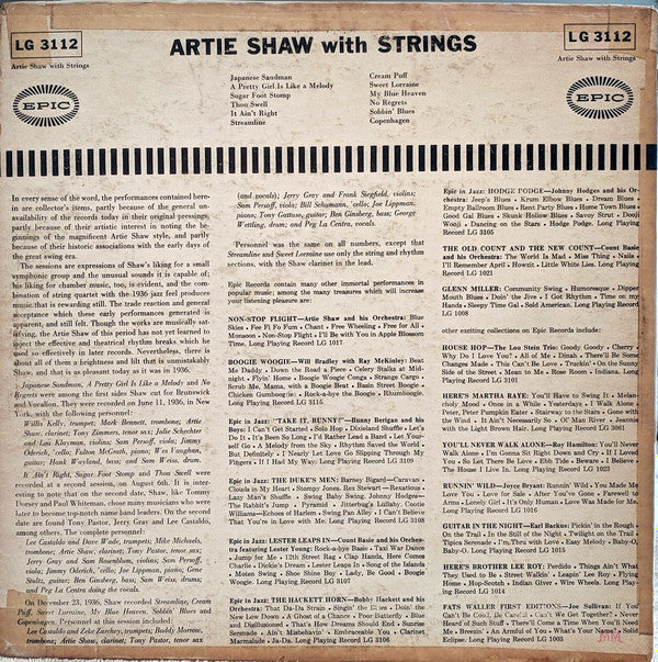 Master Release: Artie Shaw With Strings by Artie Shaw