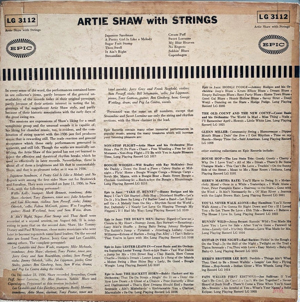 Artie Shaw With Strings