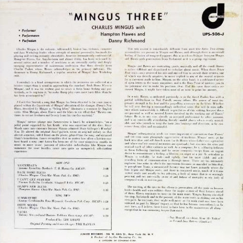 Master Release: Mingus Three by Charles Mingus