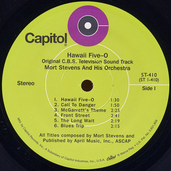 Master Release: Original Hawaii Five-O TV Sound Track by Mort Stevens And His Orchestra