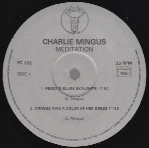 Master Release: Meditation by Charles Mingus