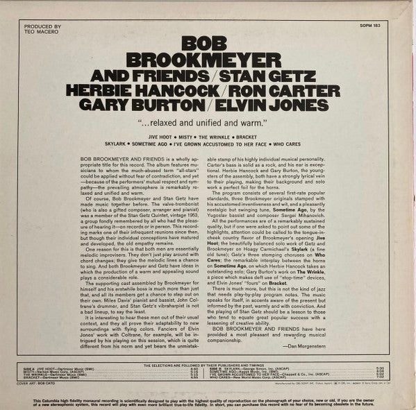 Master Release: Bob Brookmeyer And Friends by Bob Brookmeyer
