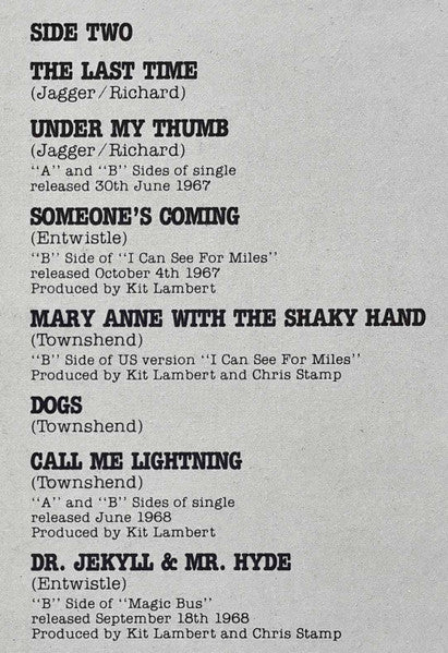 Rarities Vol. 1 "1966-1968"