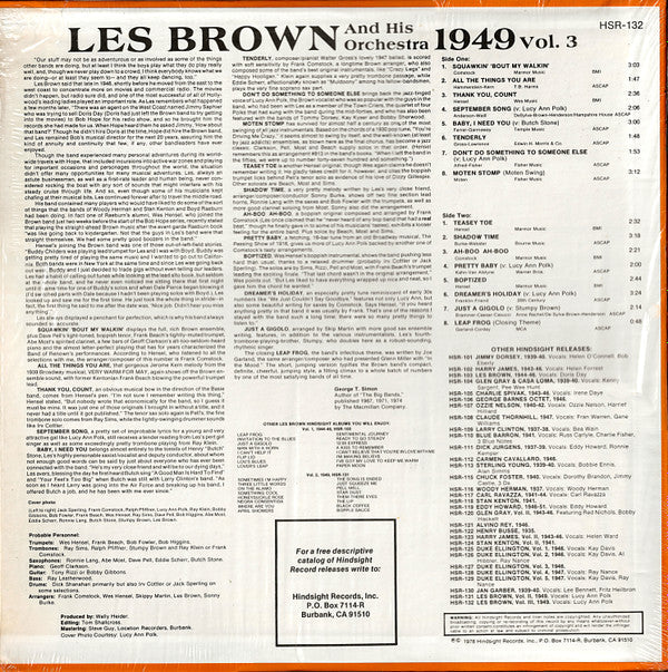 Master Release: The Uncollected Les Brown, Vol. 3, 1949 by Les Brown And His Orchestra